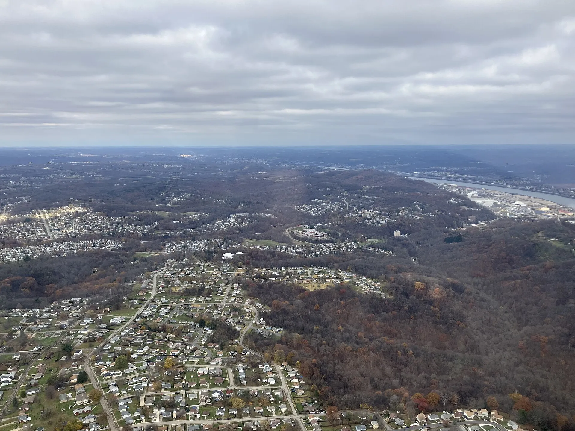 Aliquippa, PA from 1300ft above the ground