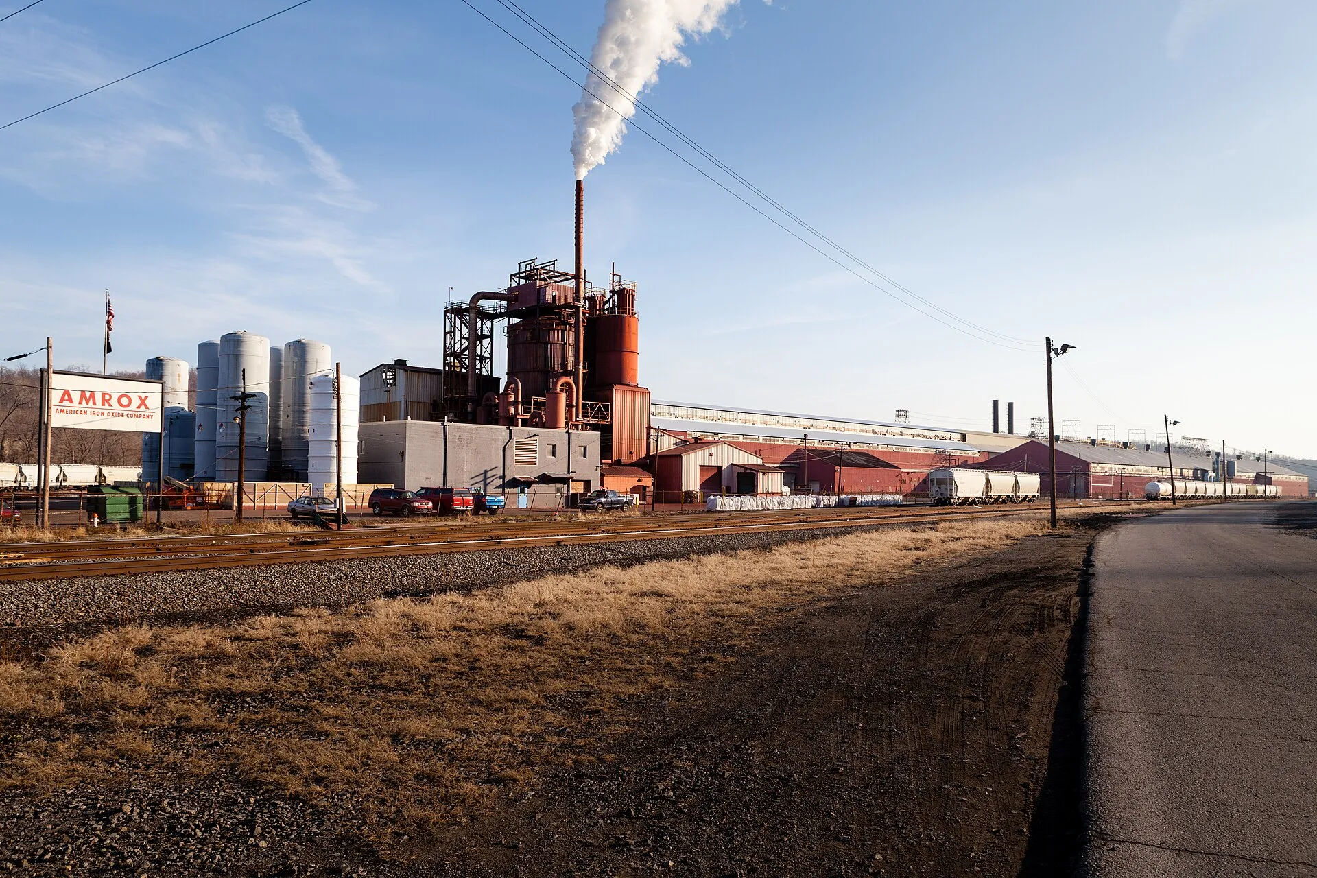 The American Iron Oxide Company (AMROX) plant and the former Wheeling-Pittsburgh Steel plant, in Allenport, Washington County, Pennsylvania