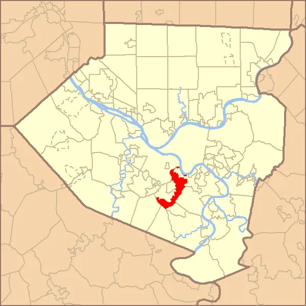 Map highlighting the municipality within Allegheny County, Pennsylvania.