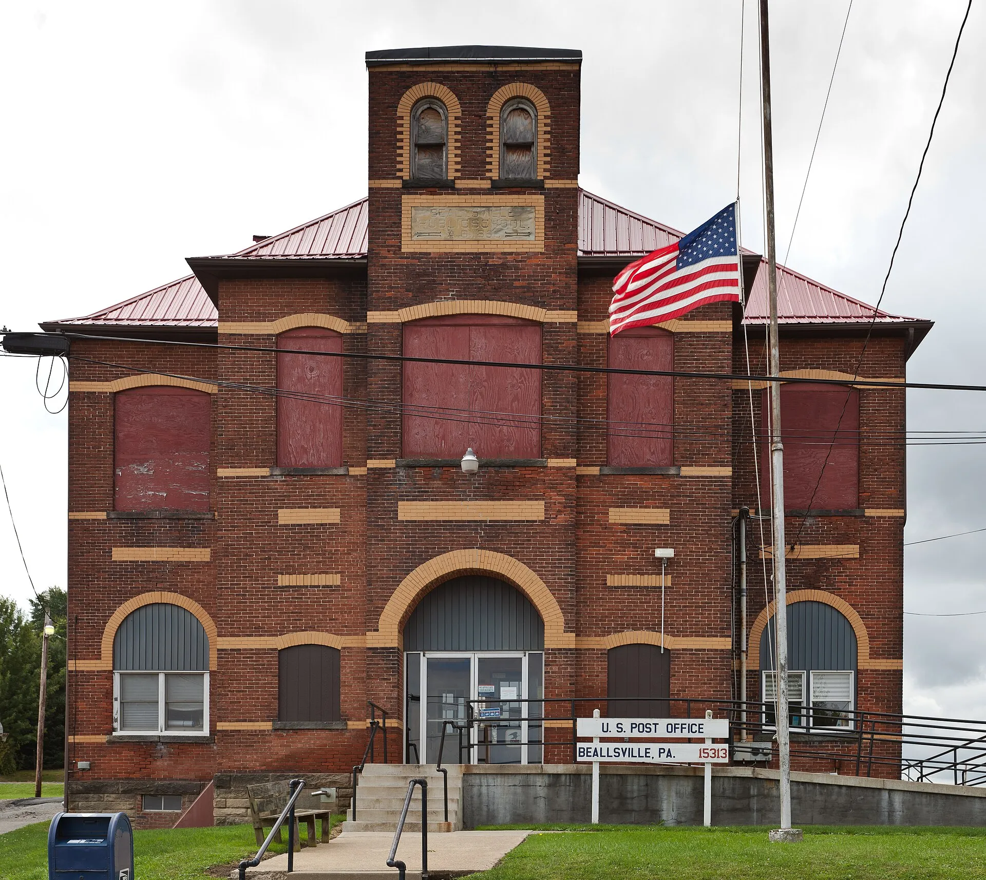 Beallsville Historic District, the 1898 School Building, now a post office.