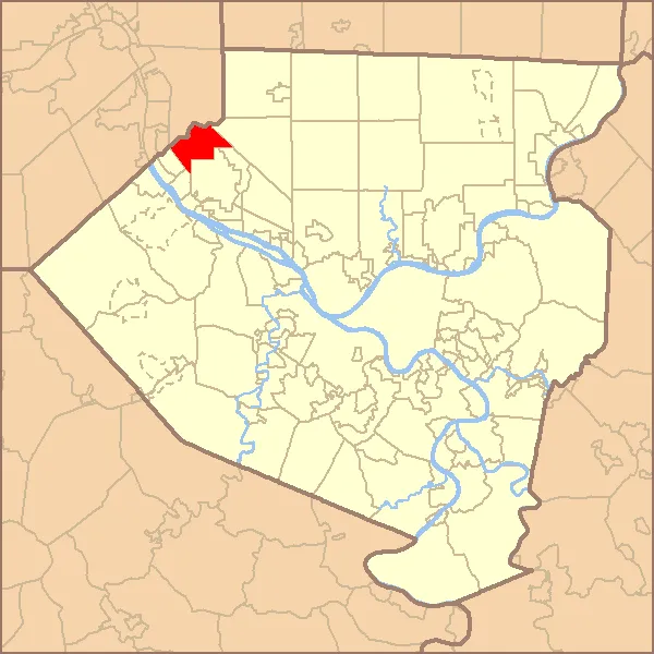 Map highlighting the municipality within Allegheny County, Pennsylvania.