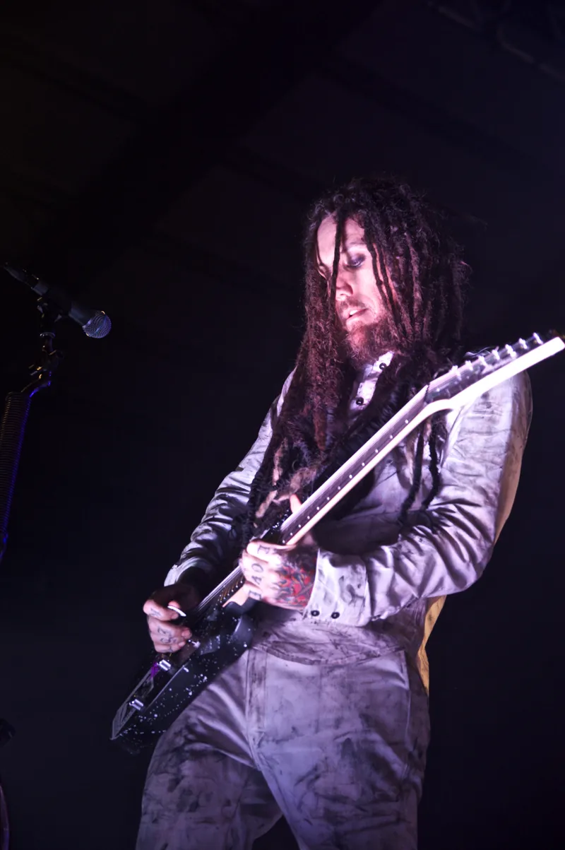 Brian performing with Korn at the 1st show of the reunion tour on 15 May 2013, Belle Vernon, PA