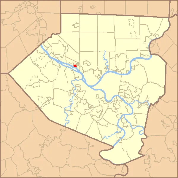 Map highlighting the municipality within Allegheny County, Pennsylvania.