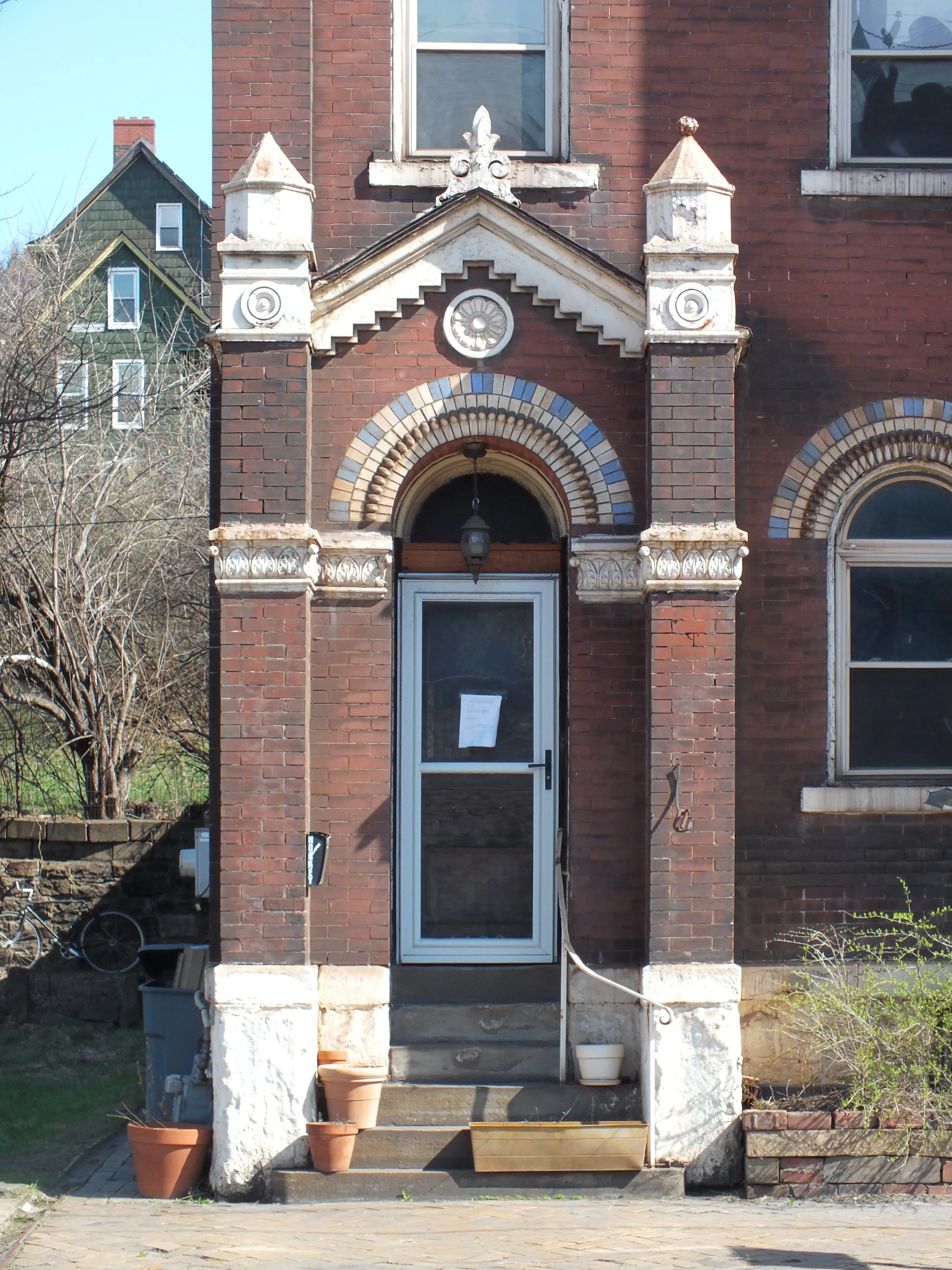 Entrance to a building on Braddock Avenue in Braddock, Pennsylvania