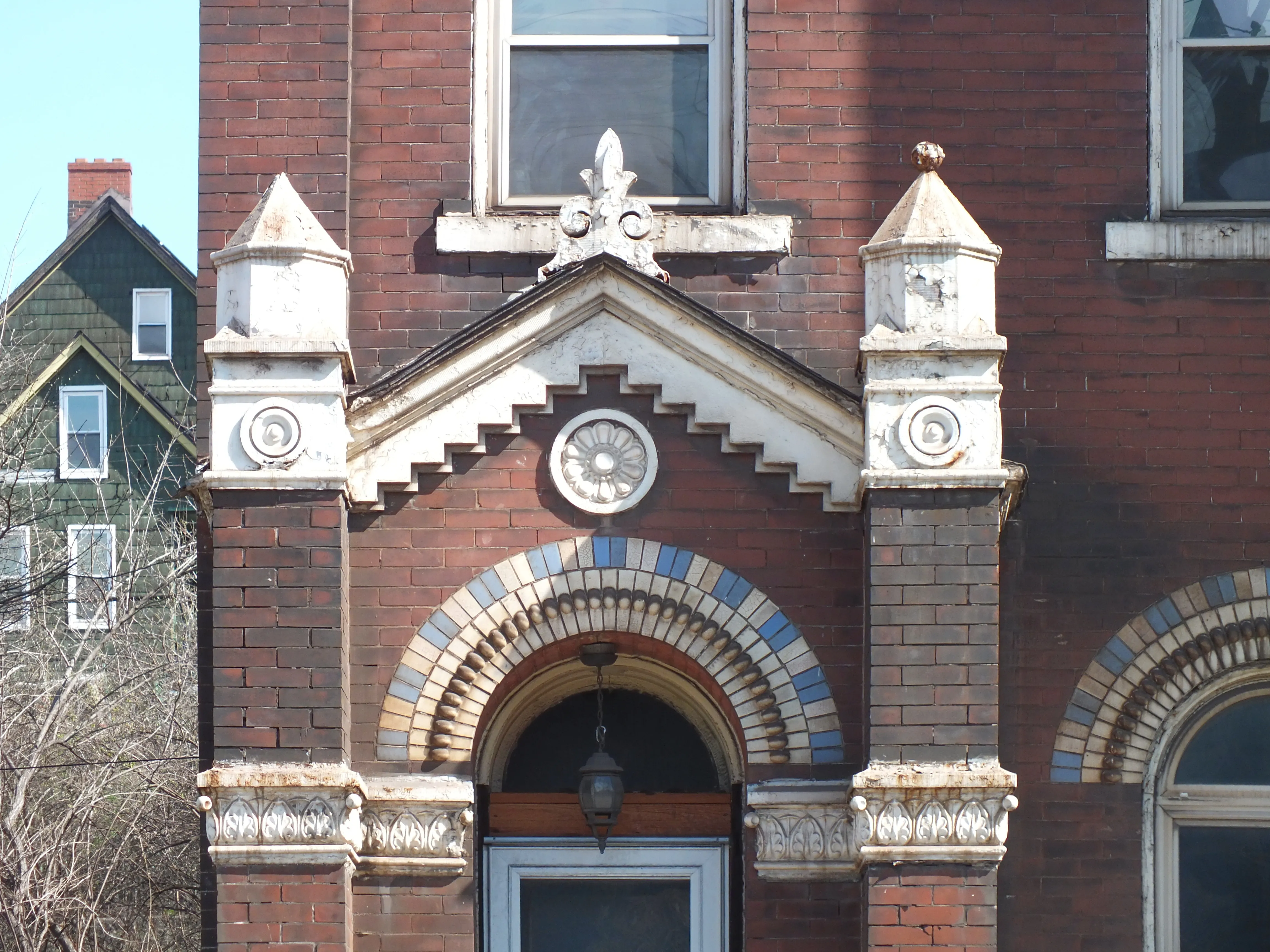 Entrance to a building on Braddock Avenue in Braddock, Pennsylvania