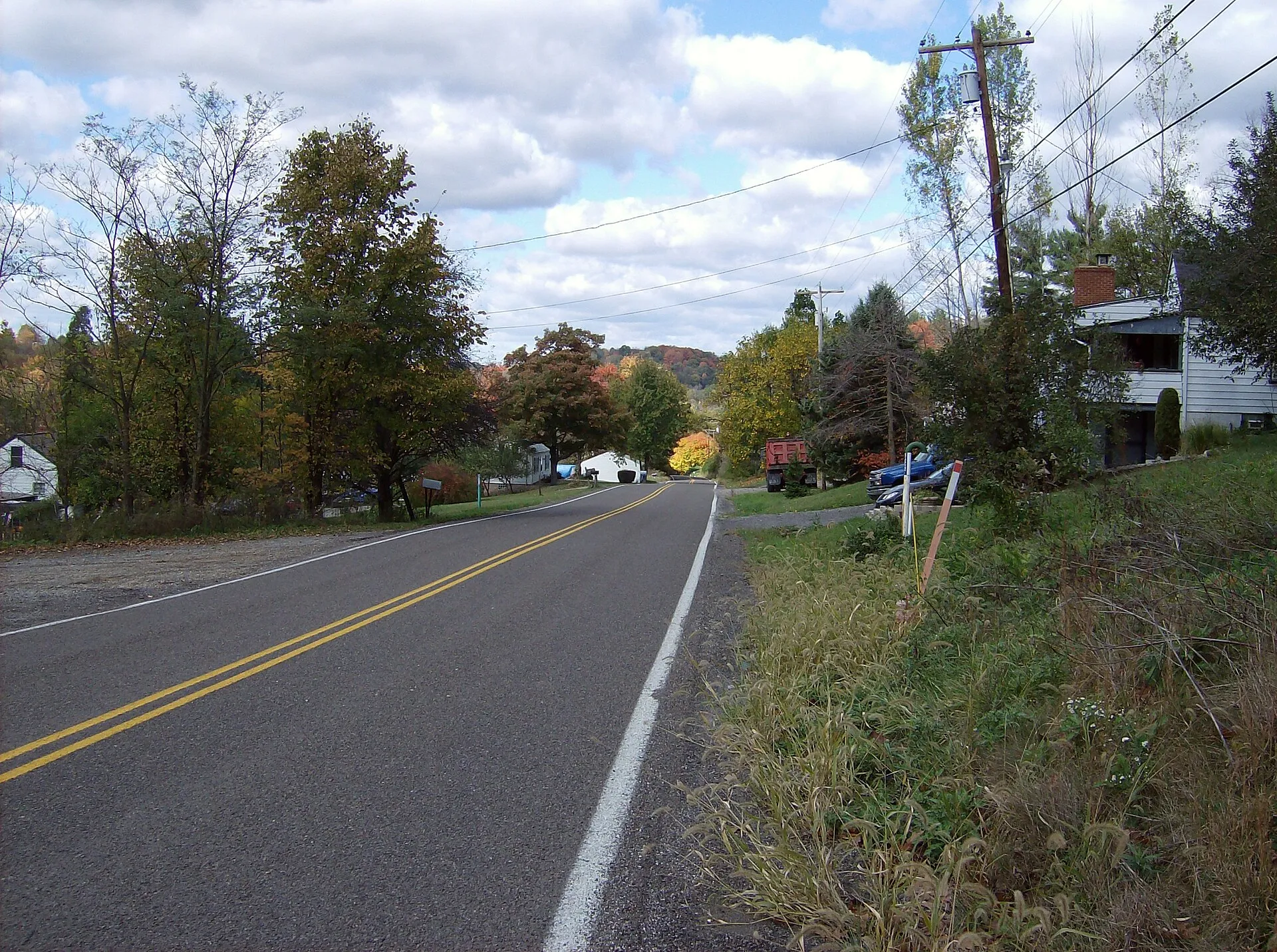 Northwest along Manchester Hill Road in Upper Burrell Township , Westmoreland County , Pennsylvania , United States , just north of the road's south end.