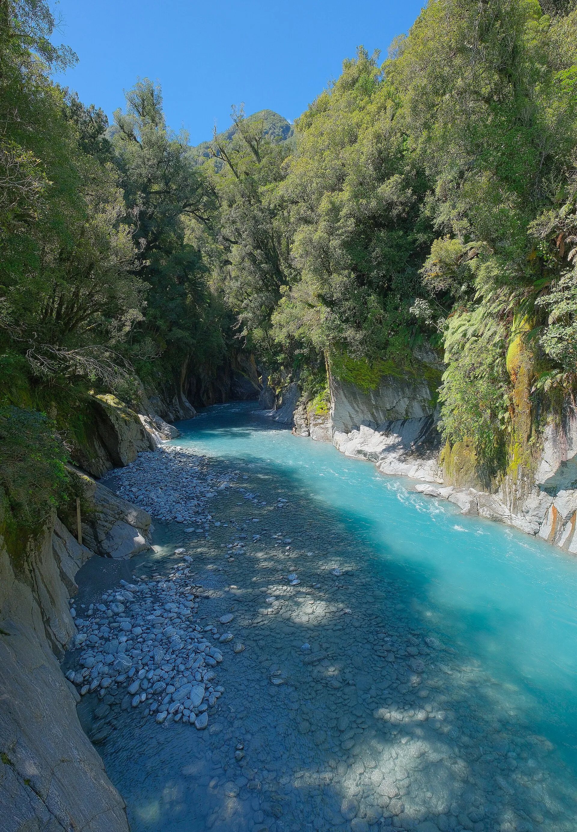 Callery Gorge with turquoise water of Callery River upstream from bridge