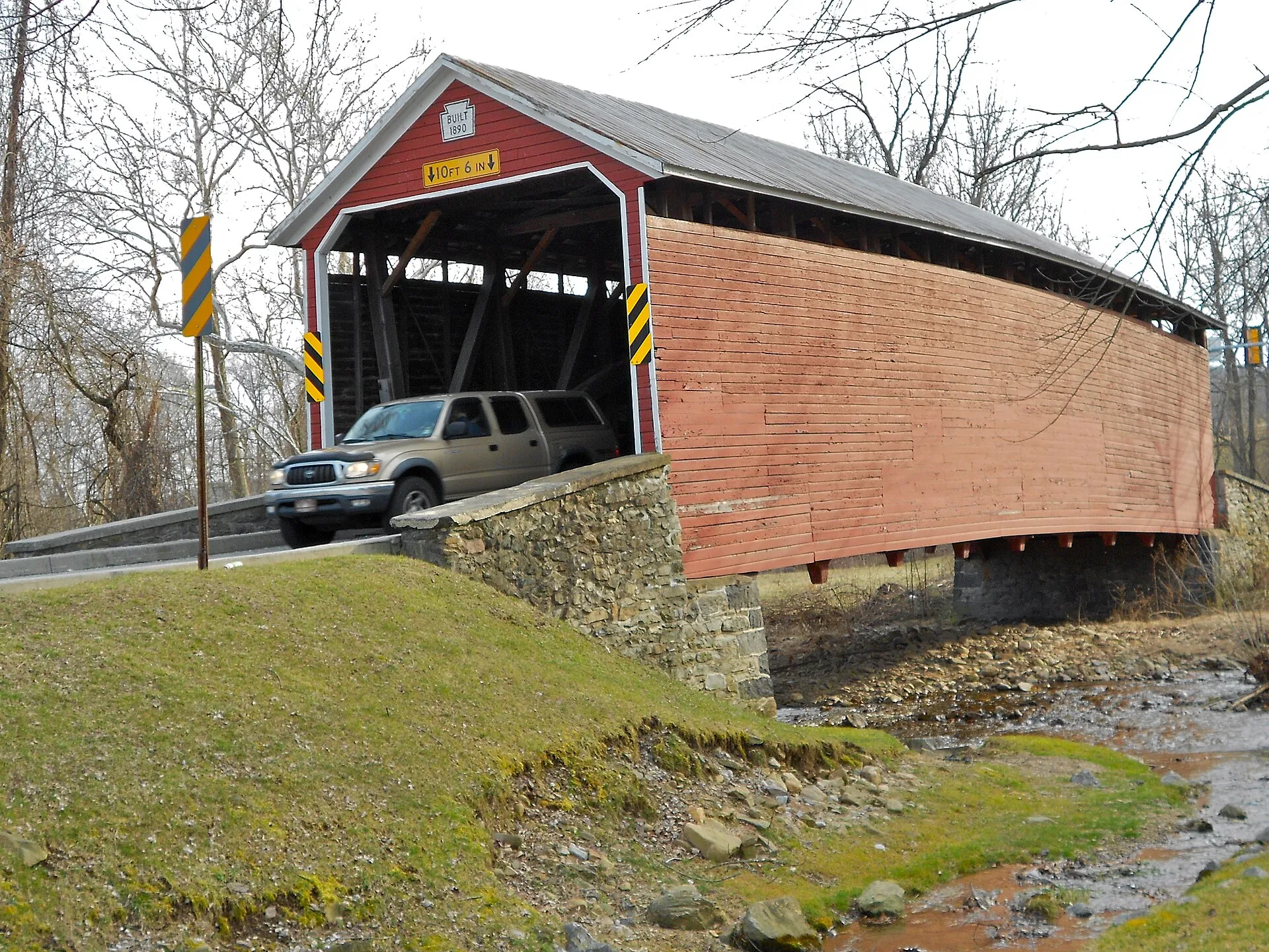 Jacks Mountain Covered Bridge on the NRHP since August 25, 1980. Southwest of Fairfield on Legislative Route 01053, near Iron Springs in Carroll Valley and Hamiltonban Township, Adams County, Pennsylvania