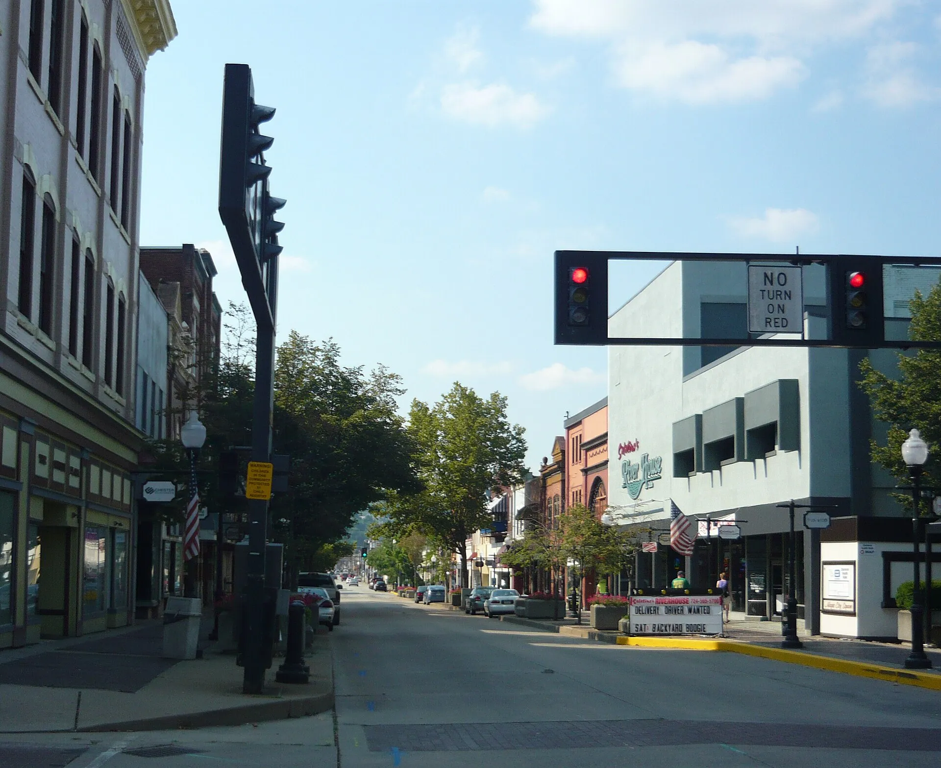 Downtown Charleroi, Pennsylvania. Photo taken looking northward on McKean Avenue between Fourth and Fifth Streets.