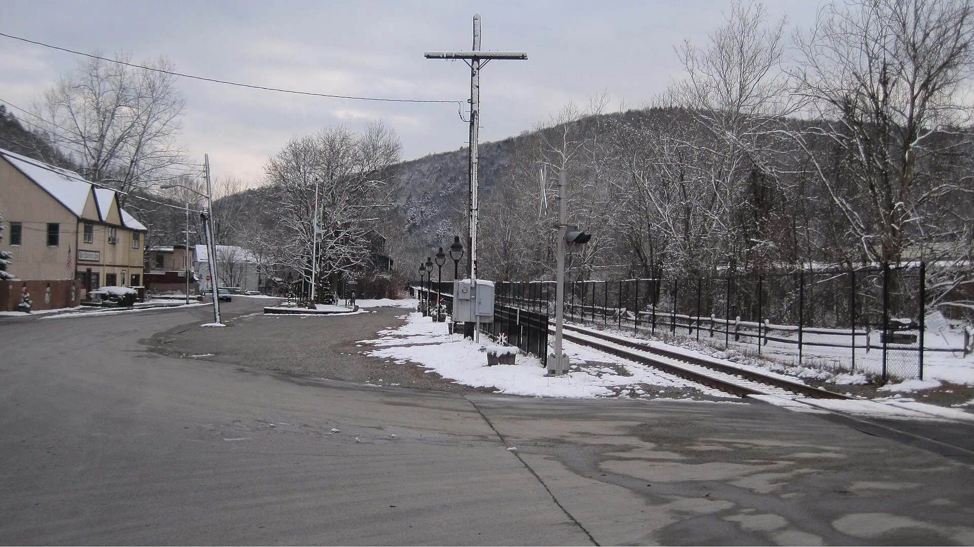 The location of the former Wassaic train station in the hamlet of Wassaic