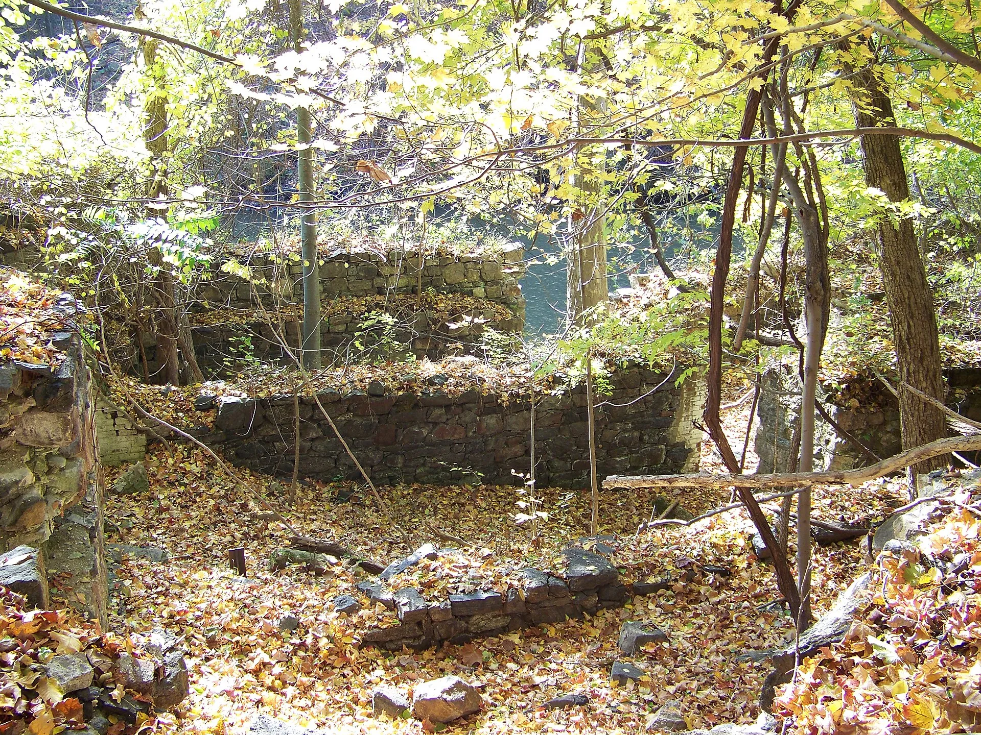 The ruins of the old grist mill on Popolopen Creek