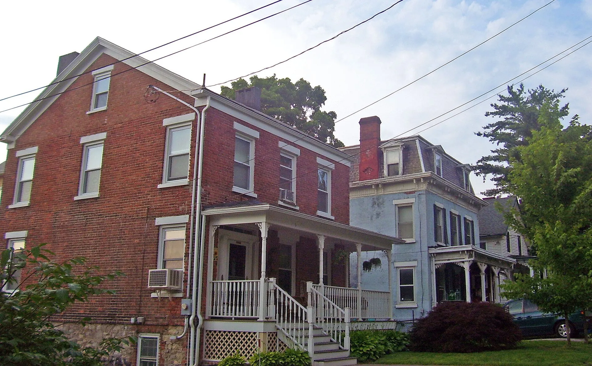 Houses in the small Stone Street Historic District, New Hamburg, NY, USA