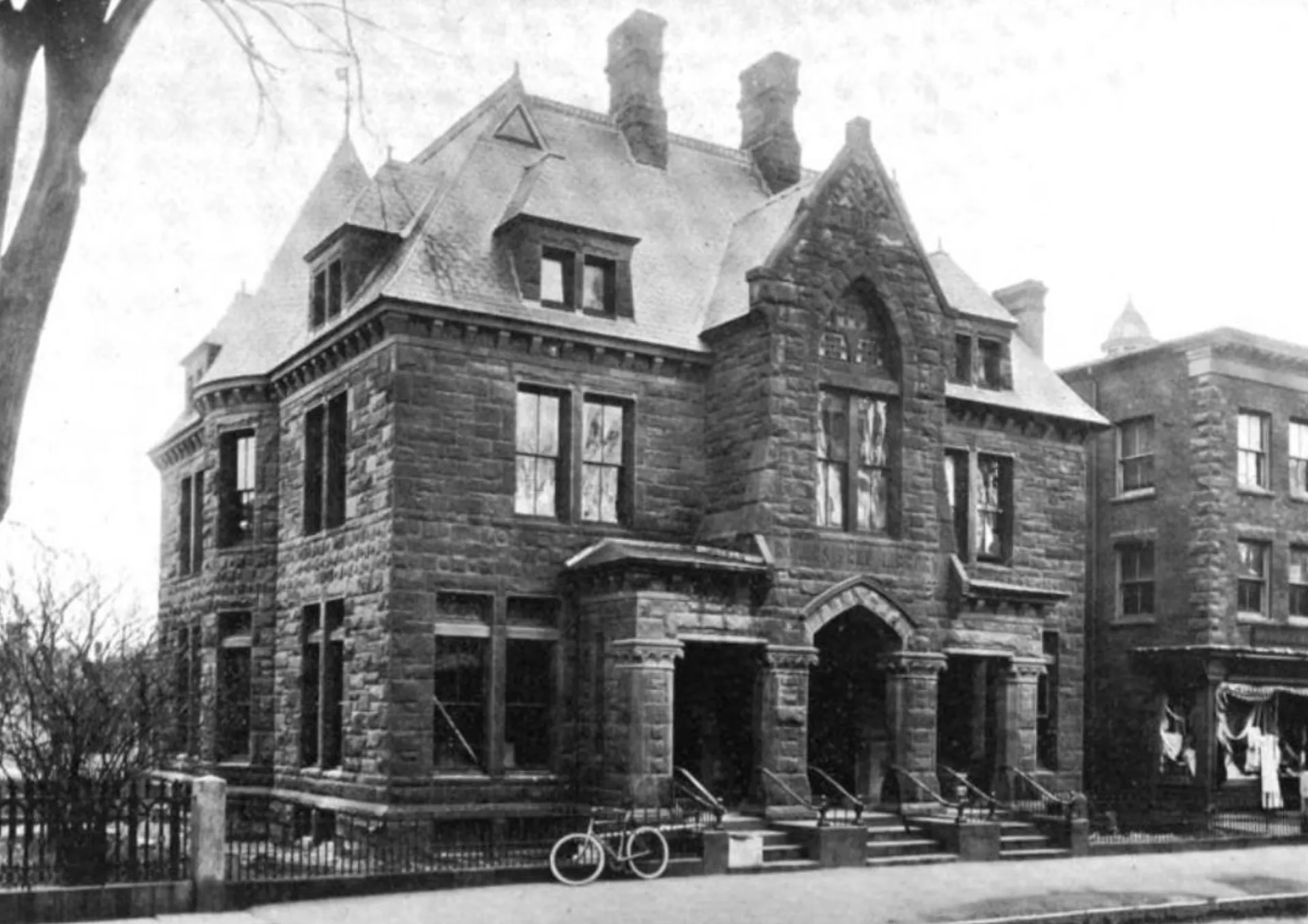 The Rogers Free Library in Bristol, Rhode Island. Earle & Fuller, architects, 1877.