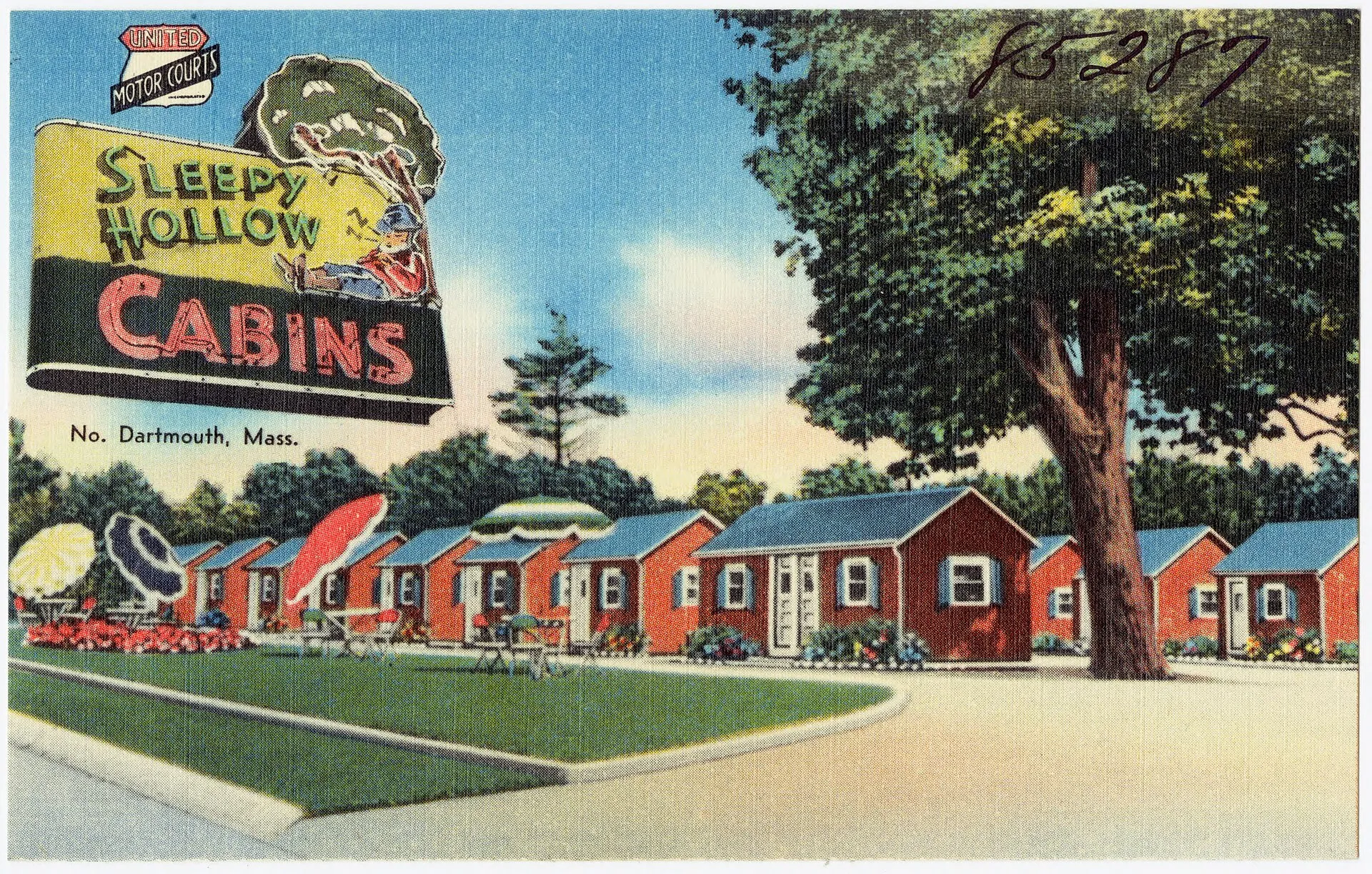 Title: Sleepy Hollow Cabins, No. Dartmouth, Mass. Description: Sleepy Hollow Cabins, Between New Bedford & Fall River on Route 6, No. Dartmouth, Mass. 18….