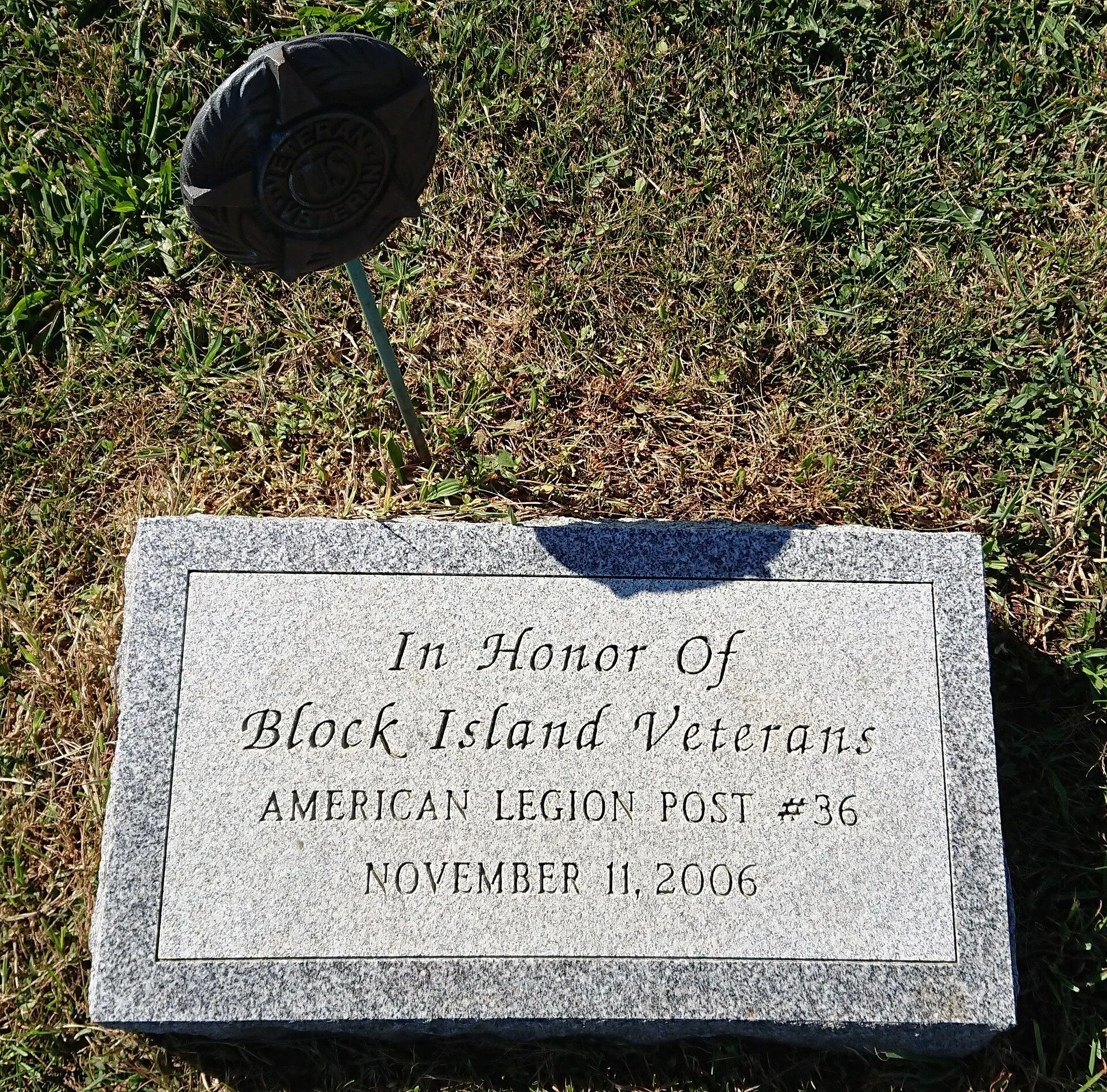 Veterans memorial near the Southeast Light on Block Island, New Shoreham, Rhode Island.