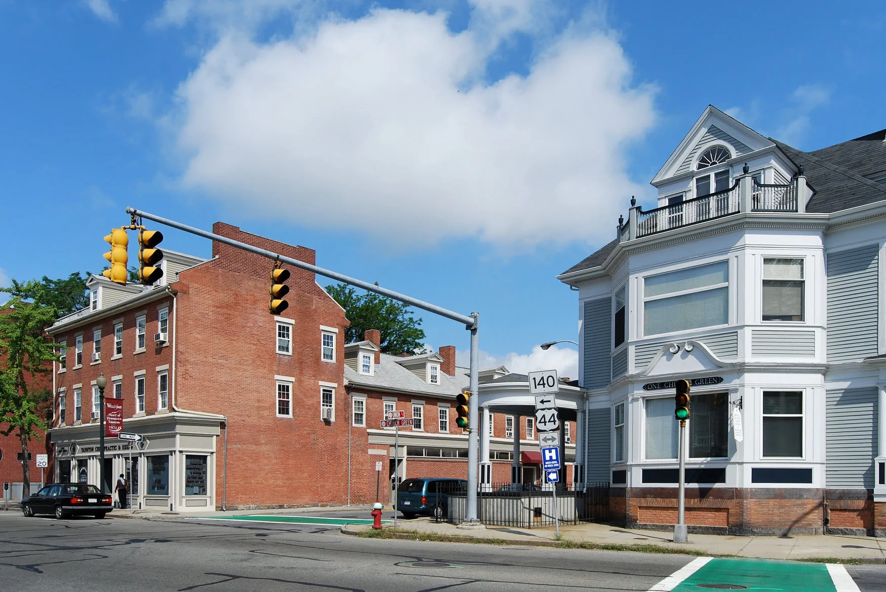 Winthrop Club and Morton Block, Church Green Historic District, Taunton, Massachusetts.