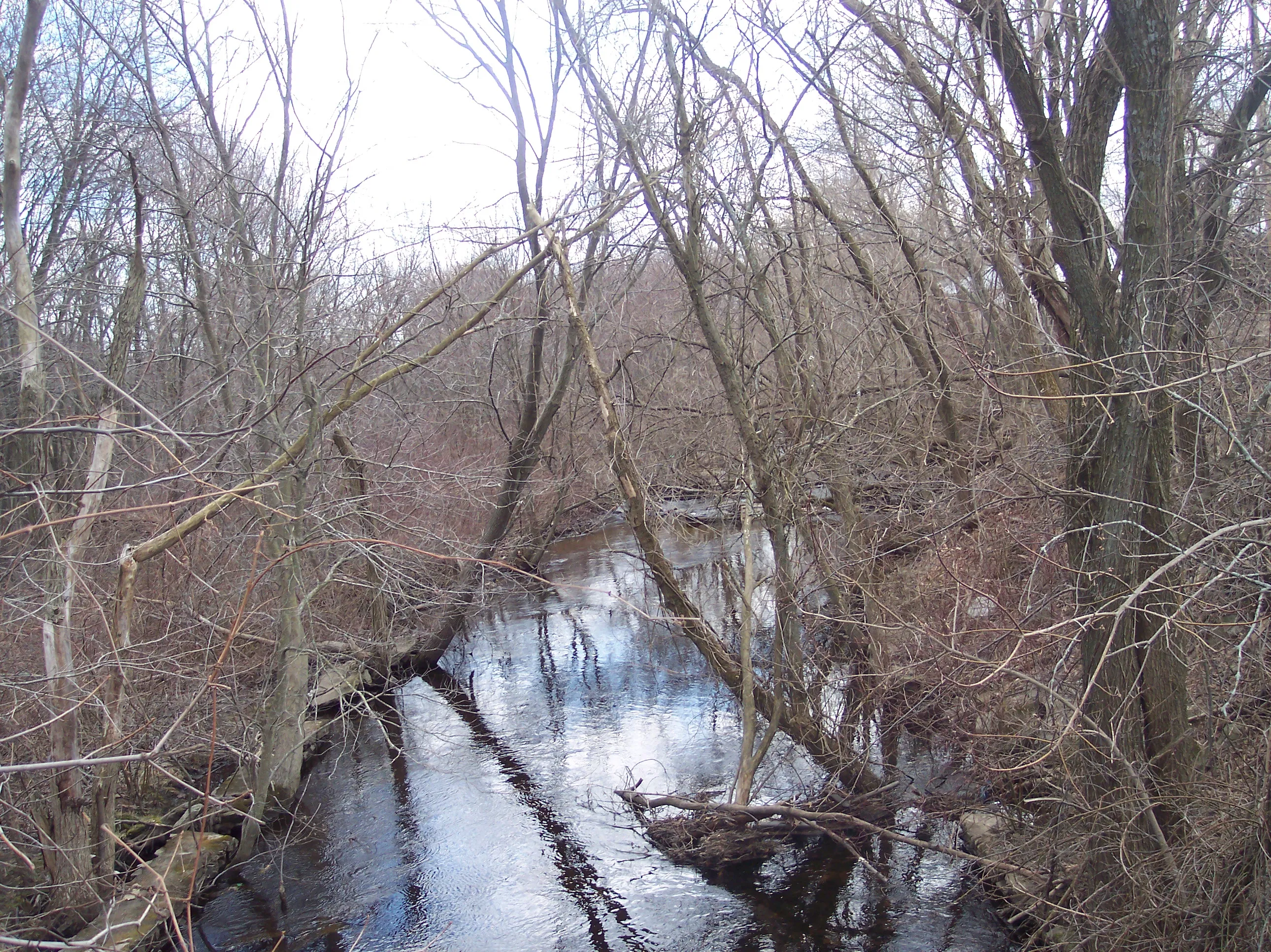 The Peters River in Woonsocket, Rhode Island.