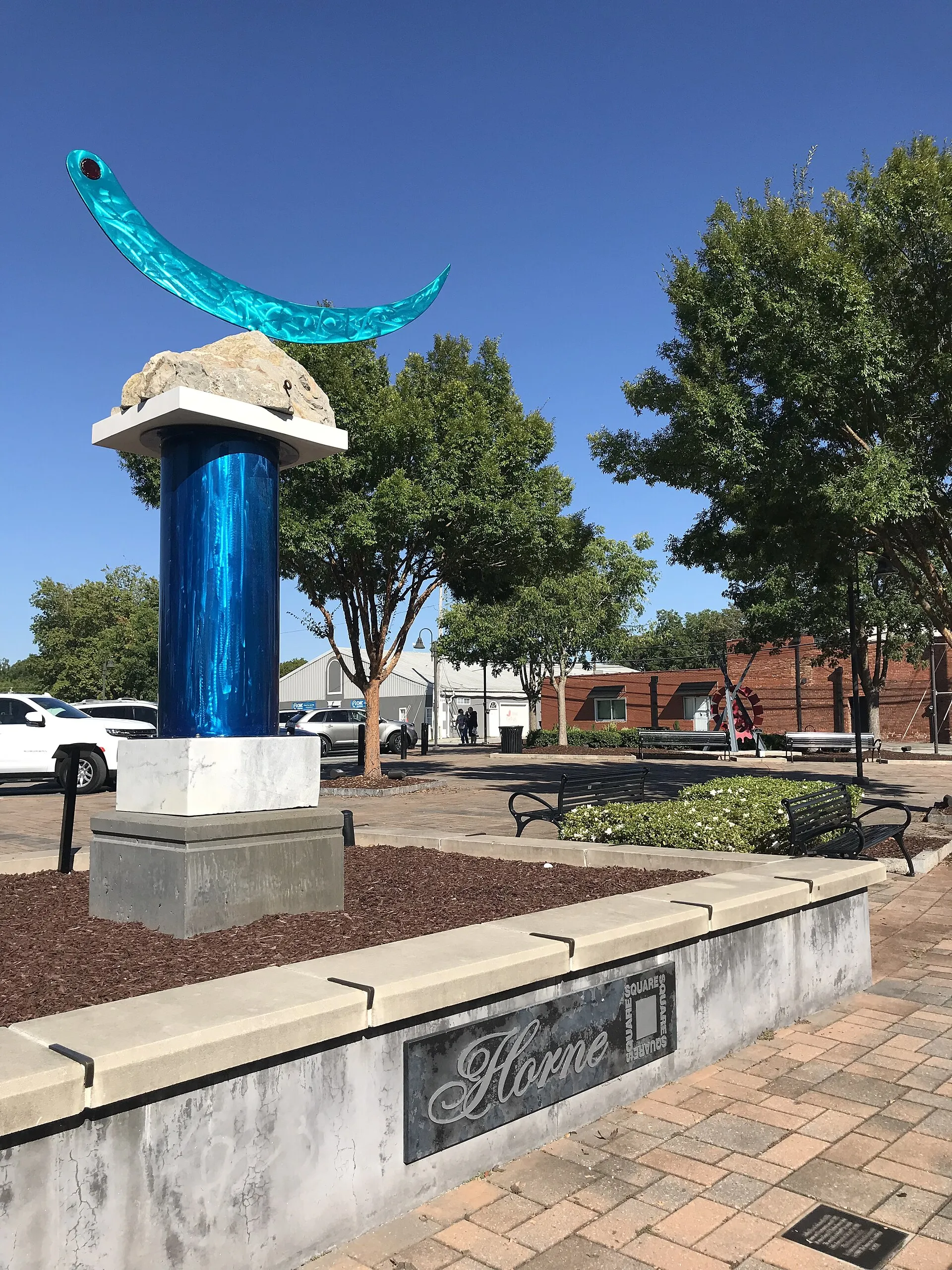 Public art in Horne Square, Clayton, North Carolina