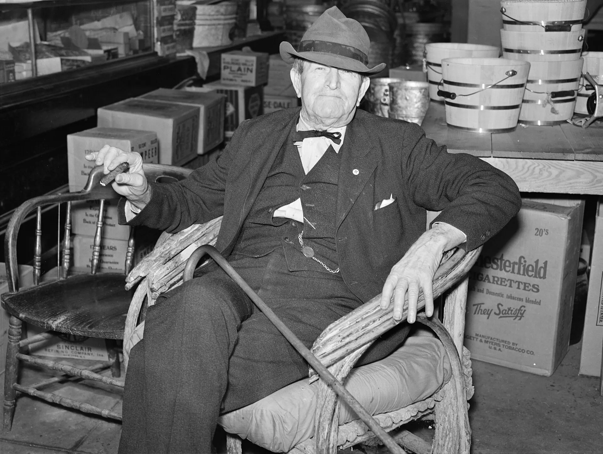 R. B. Whitley, who was one of the first citizens of the town and is one of its leading citizens, owner of the general store, president of the bank, and owns a cotton mill nearby and a farm. He is a big land owner, owns W