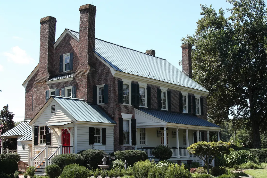 Woodlawn, a historic house at the junction of VA-250 and VA-612 in Oilville