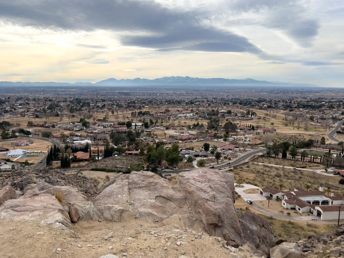 View facing southwest from the top of Bass Hill in Apple Valley