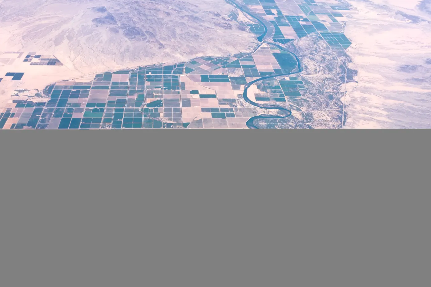 Blythe and the Colorado River from the air