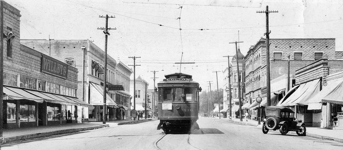 Eighth Street, Colton, California, late 1910s (historic main street view)