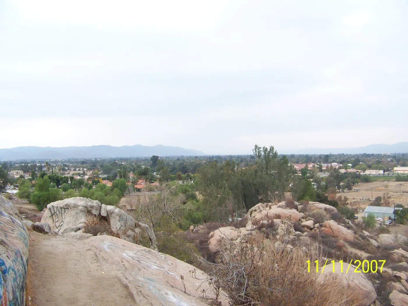 View of Hemet looking northwest from the Ramona Bowl