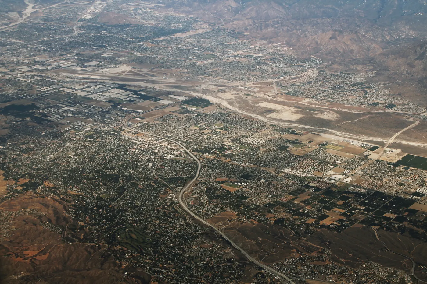 Aerial photograph of Redlands, California