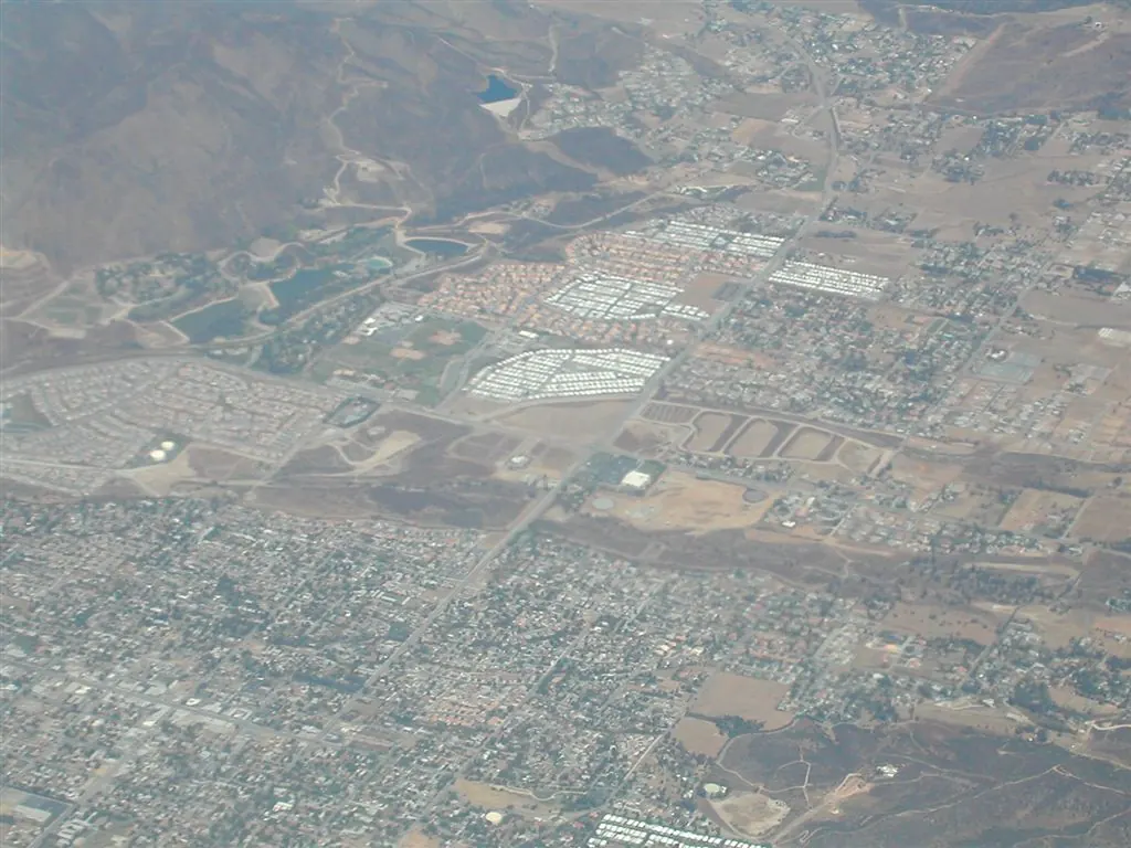 Aerial view of Yucaipa, California