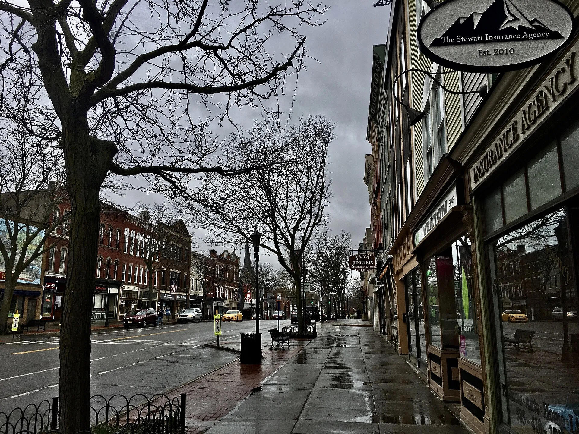 Looking southward along Main Street (NY 19) from Clinton Street, Brockport
