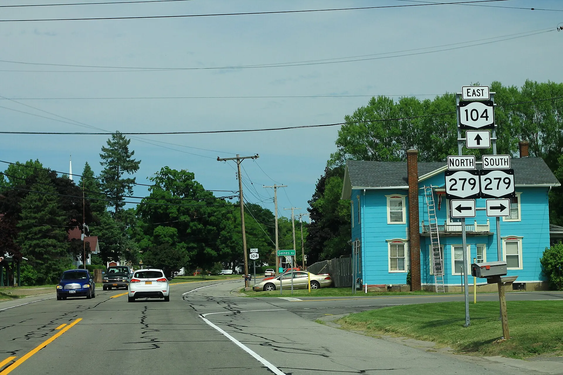 NY104 East NY279 Signs Gaines NY 41870983245