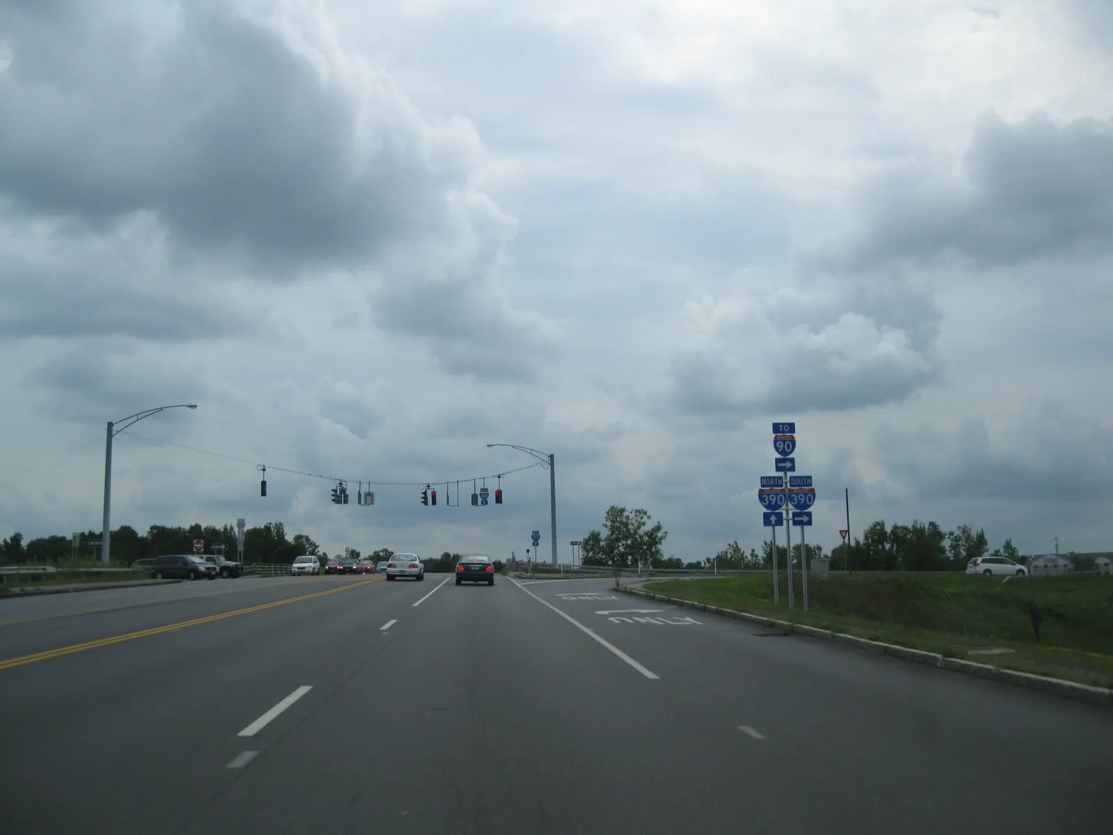 Hylan Drive at the Interstate 390 interchange, Henrietta, New York