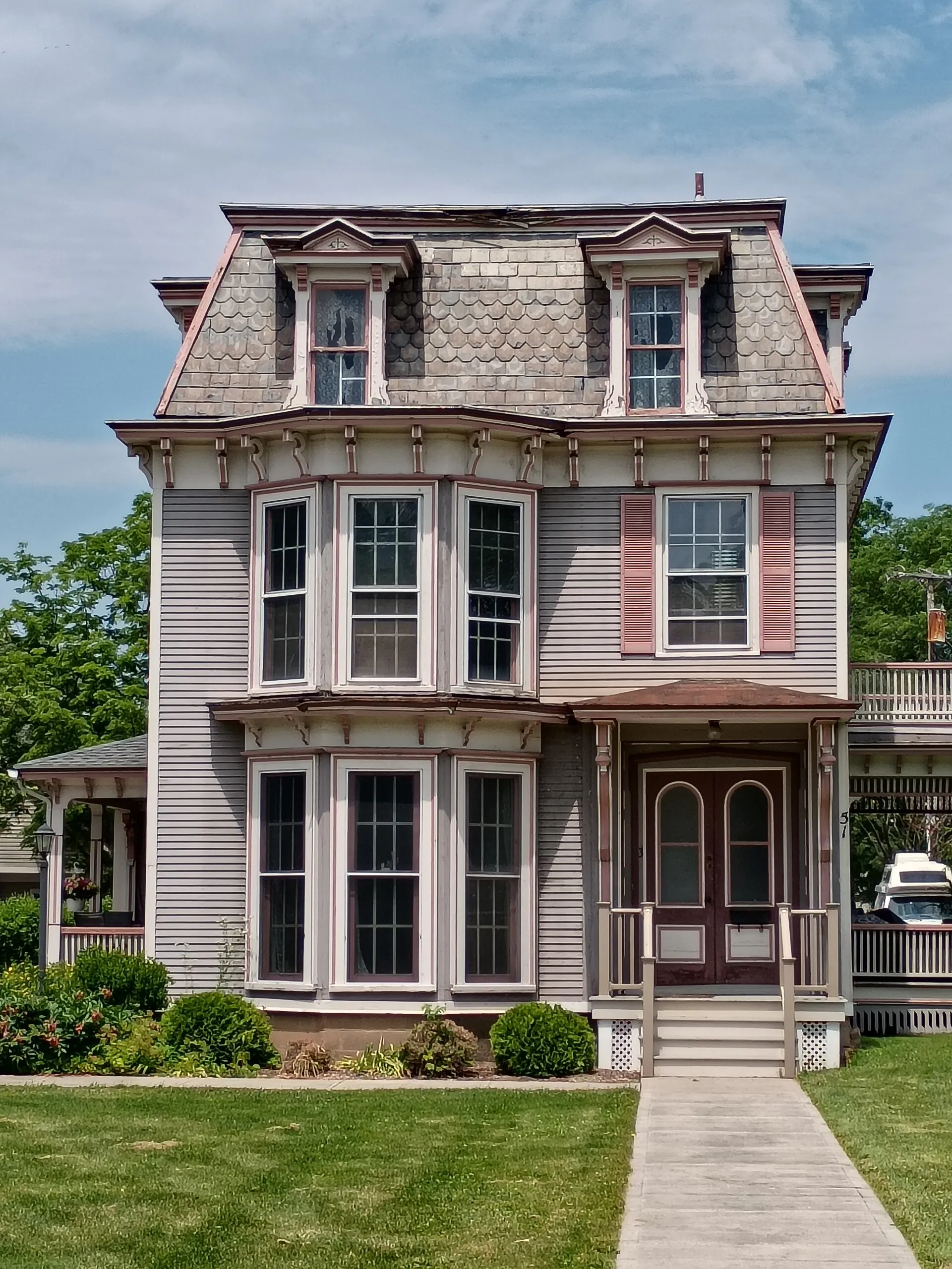 Second Empire Victorian architecture at 51 West Main Street, Honeoye Falls