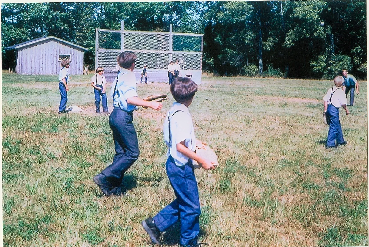 Children playing baseball Lyndonville NY