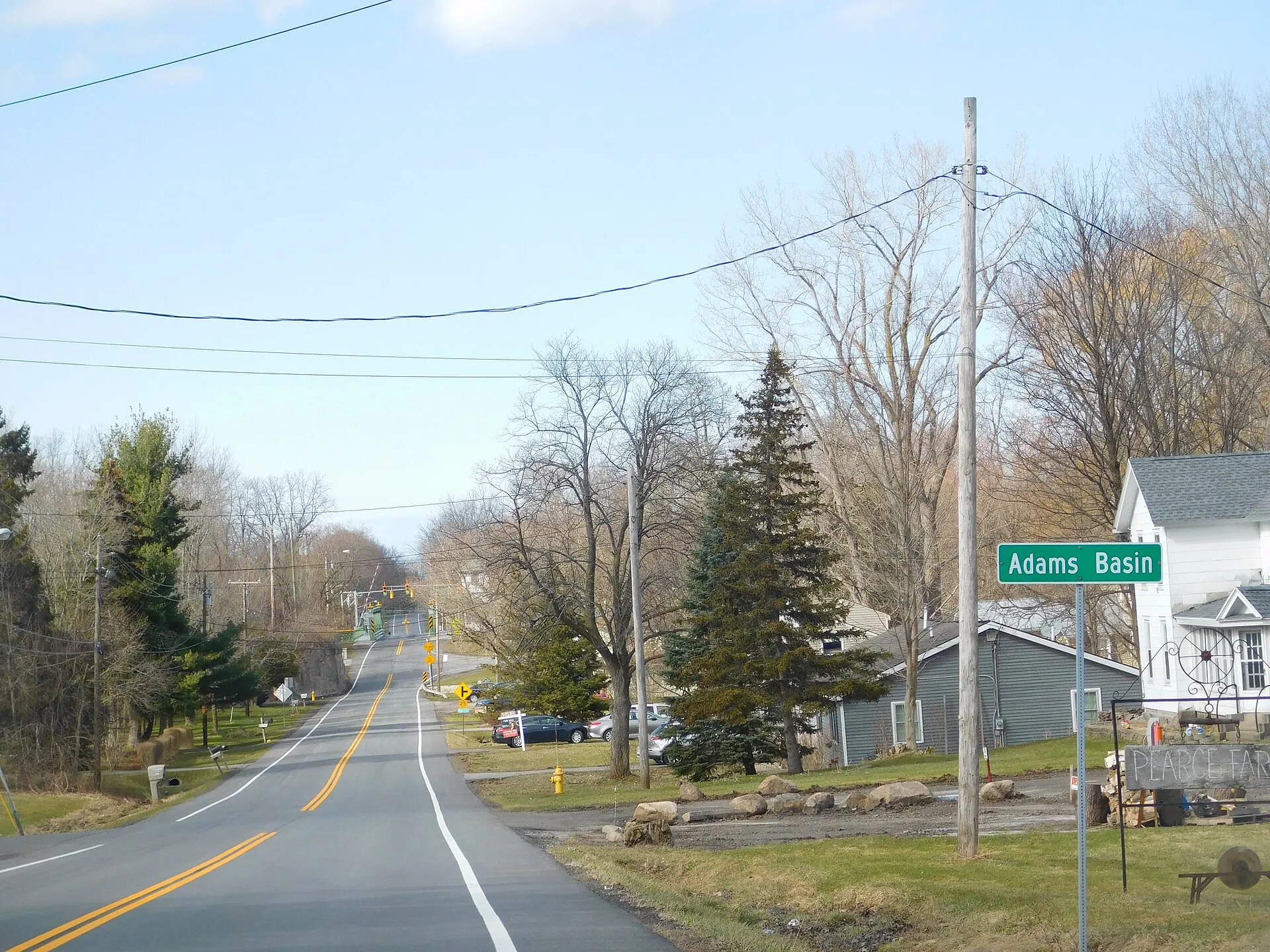 Adams Basin, a hamlet in the town of Ogden on the Erie Canal