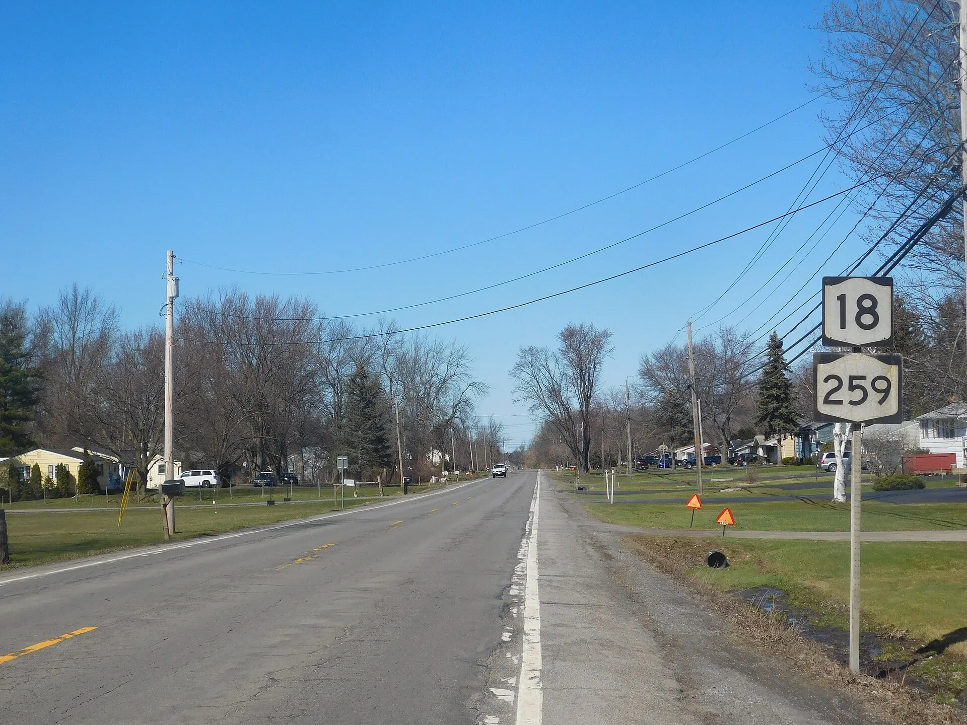 NY 18/NY 259 in the town of Parma
