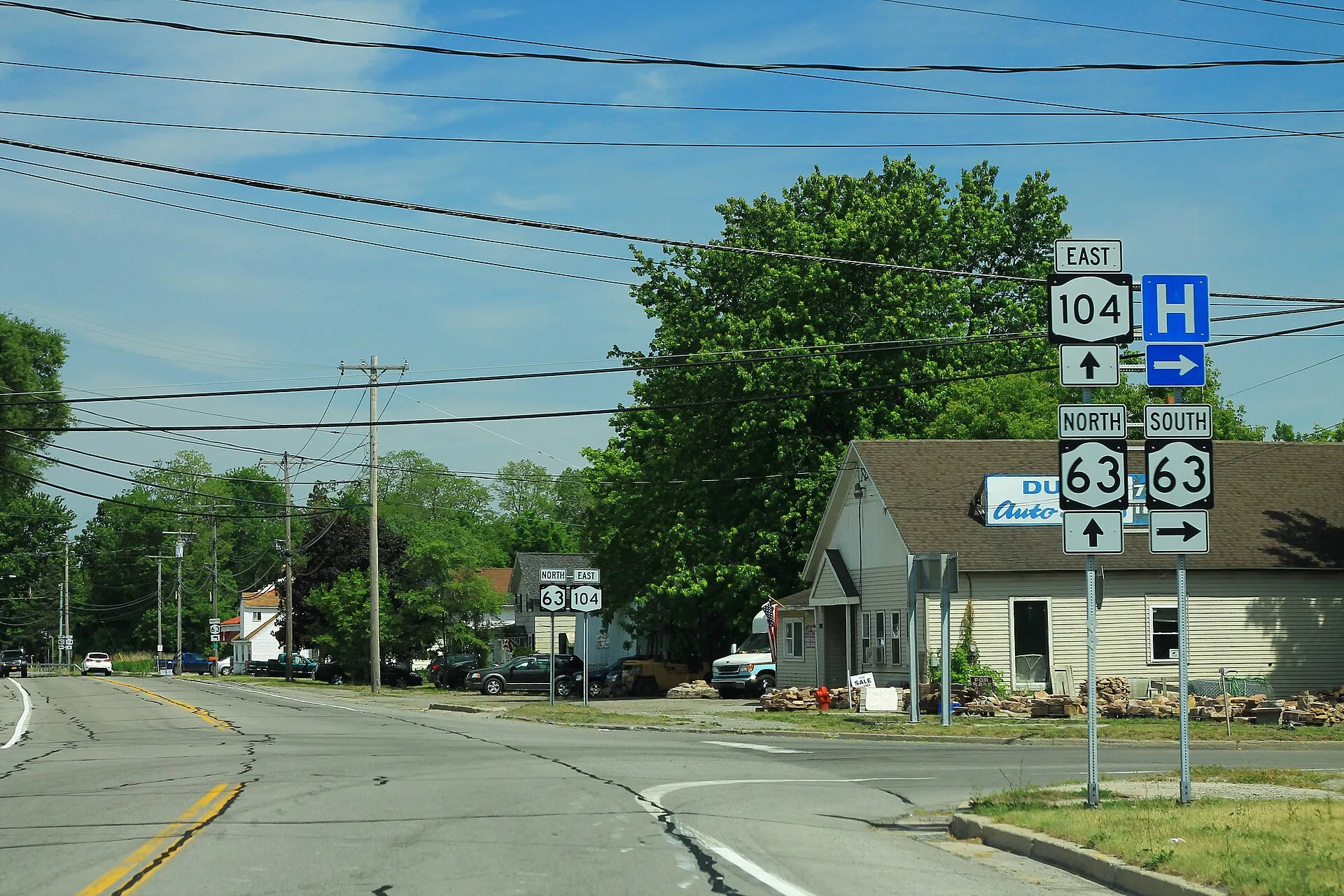 NY104 East NY63 Signs Ridgeway 41870981415