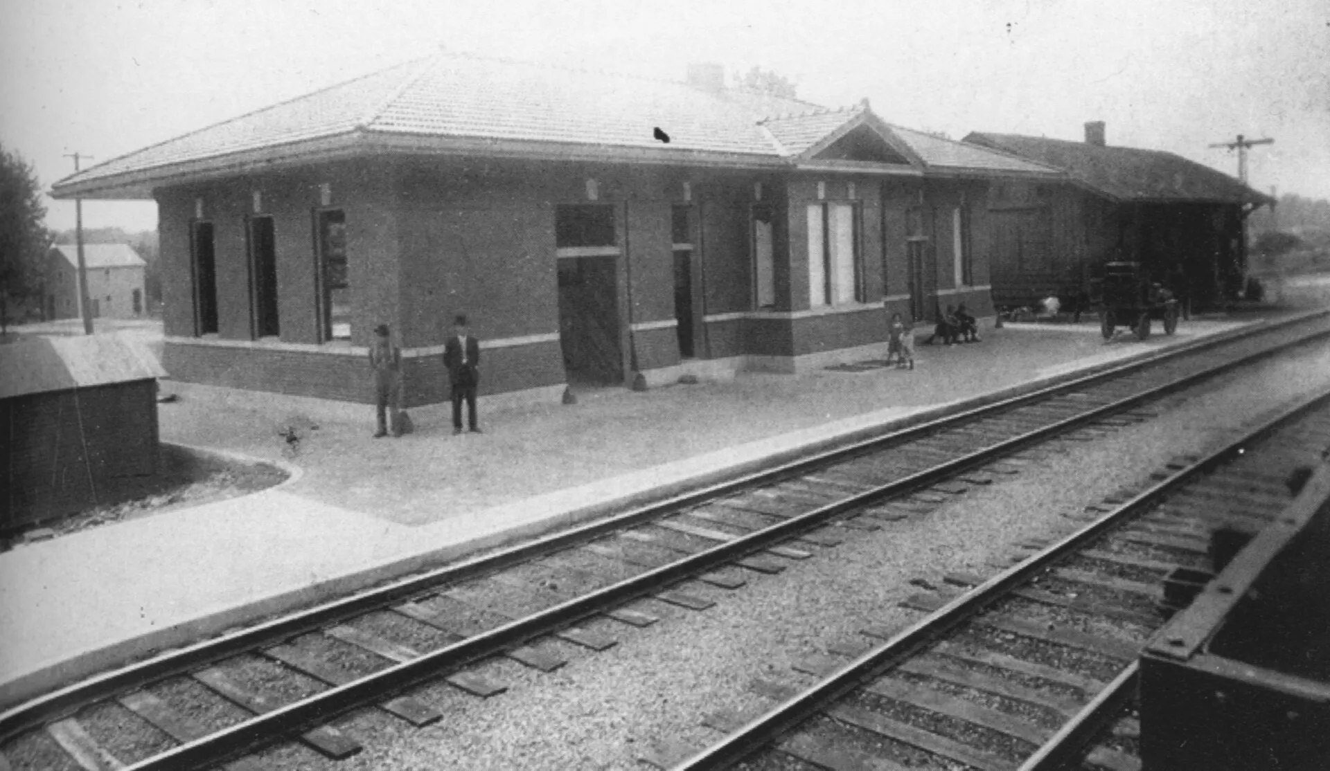 The new Scottsville train station, 1911