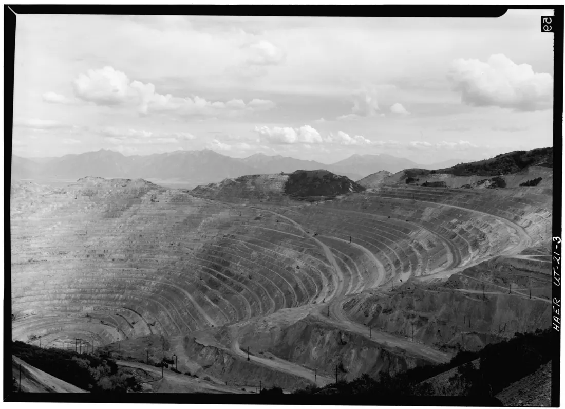 View of the copperton 01 agusut 1972 general view from area