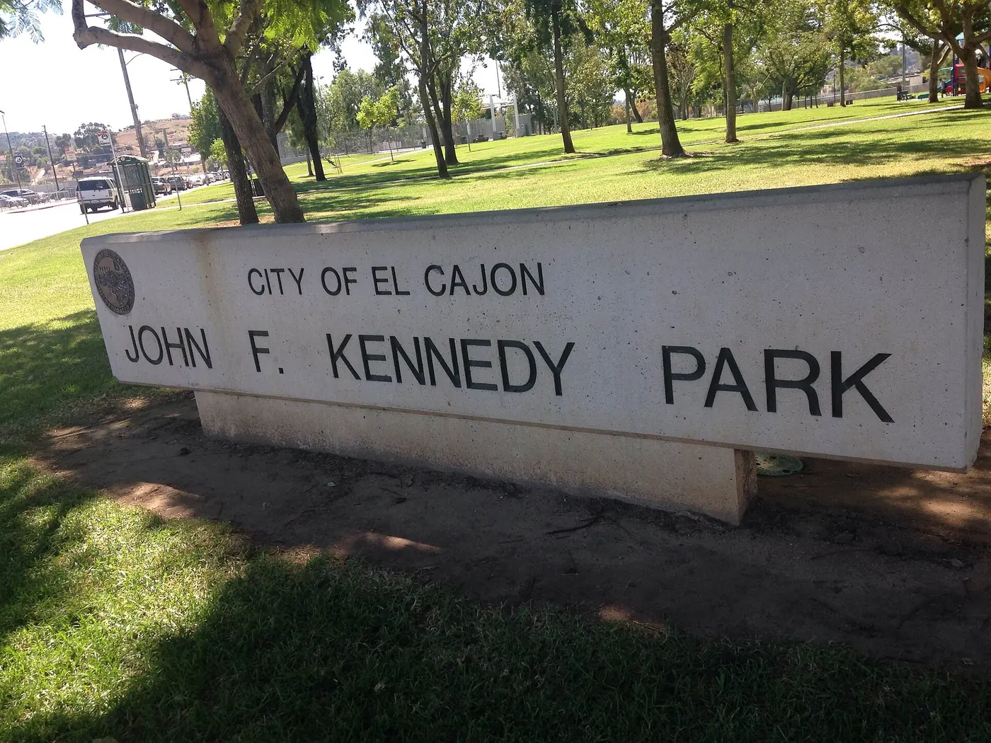 Kennedy Park sign in El Cajon