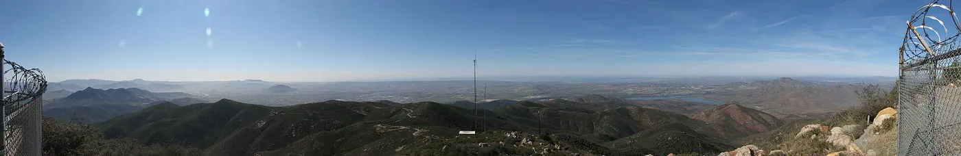 Panorama from Otay Mountain, near Jamul