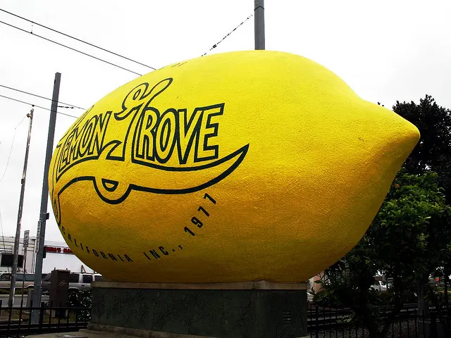 The Lemon Grove Big Lemon monument