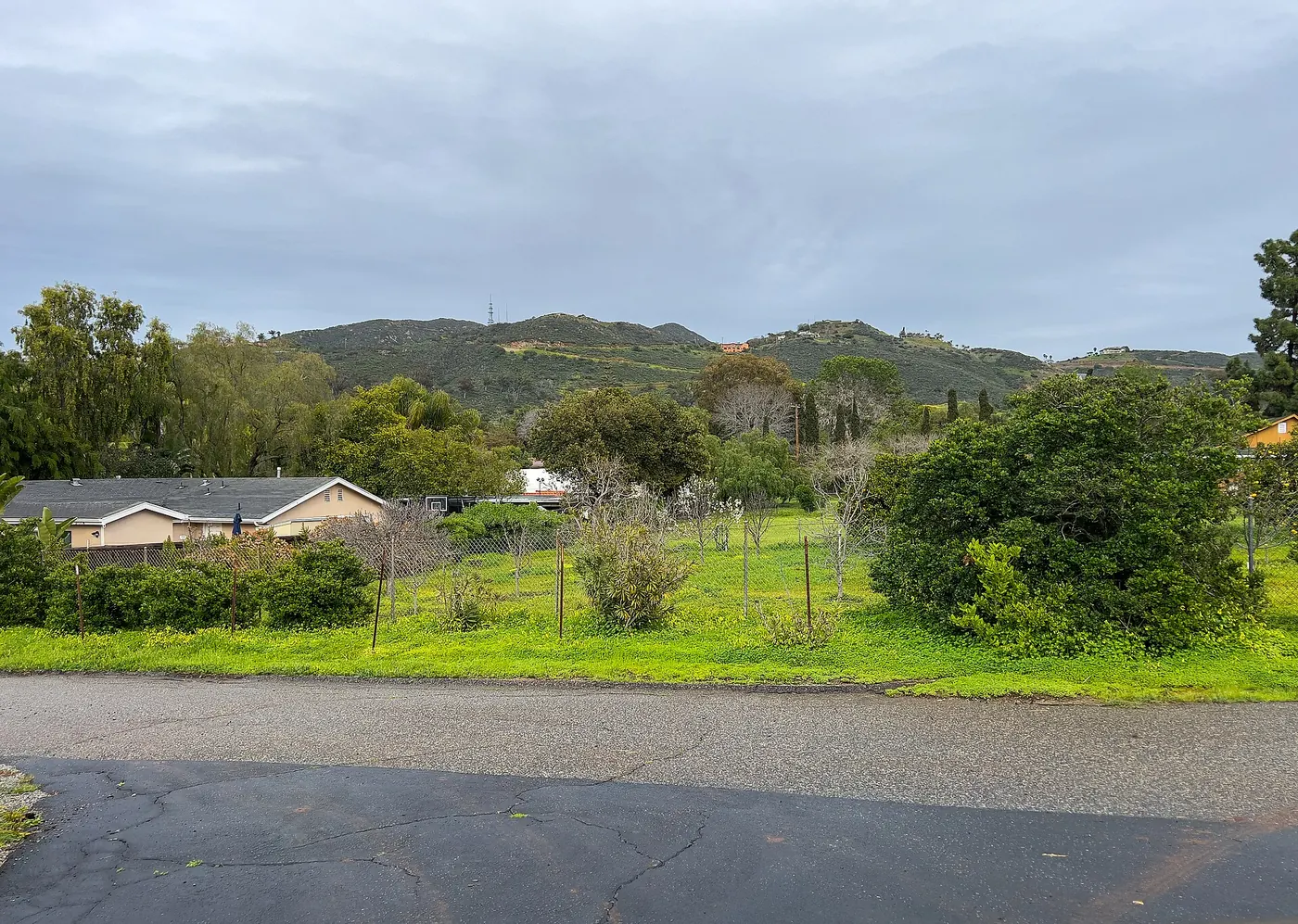 San Marcos Mountains seen from Vista