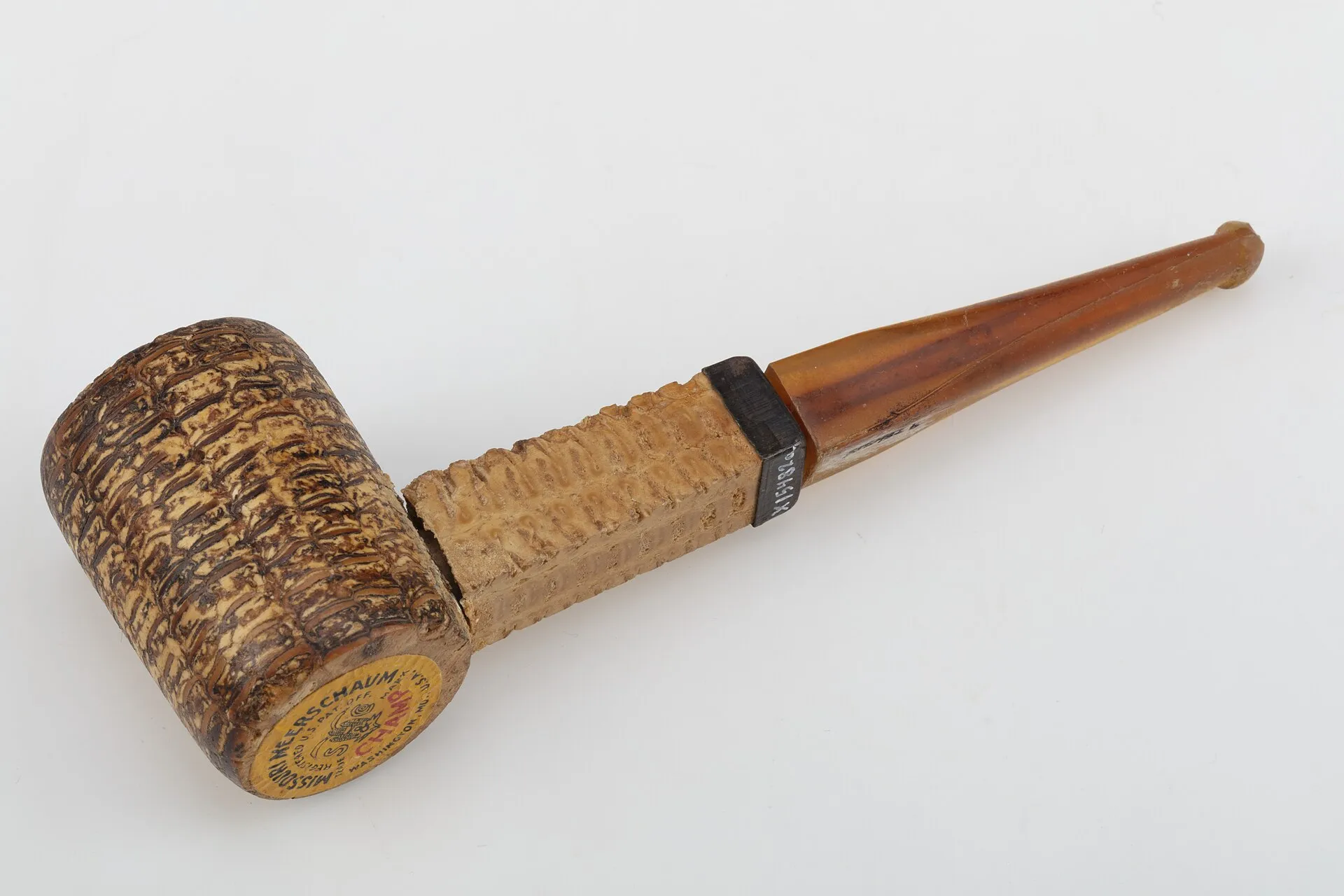 "Champ" Missouri Meerschaum corncob pipe. Missouri Meerschaum Company is a tobacco smoking pipe manufacturer based in Washington, Missouri, that has been in operation since 1869. It is known as the oldest and largest ...