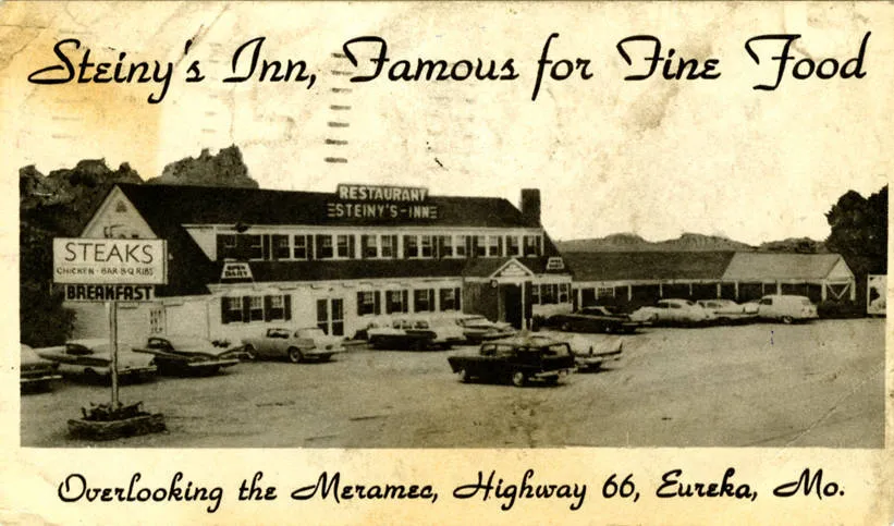 Roadside view of Steiny's Inn in Eureka.
