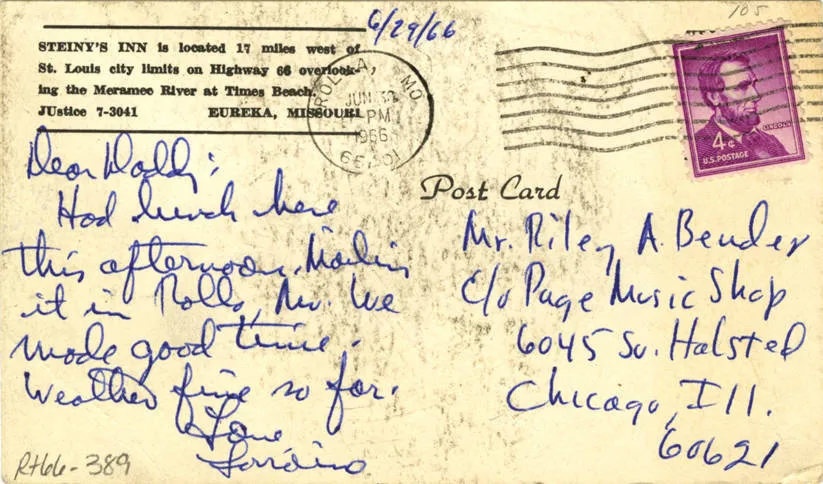 Postcard from Steiny's Inn in Eureka.