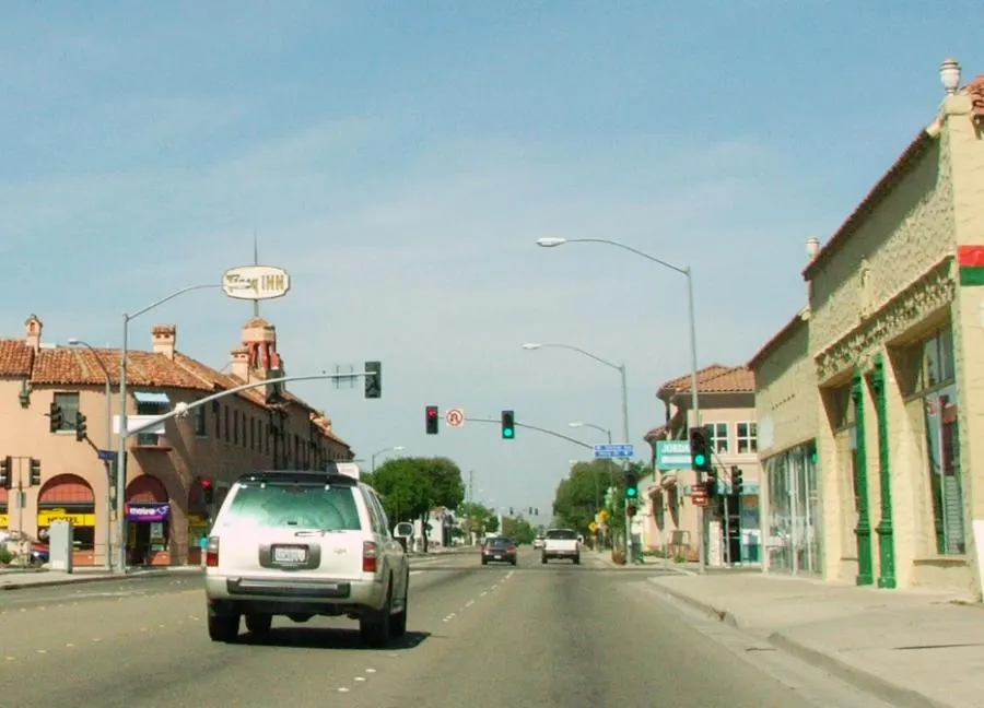 The intersection of 11th Street, Central Avenue, and Holly Drive in Tracy.
