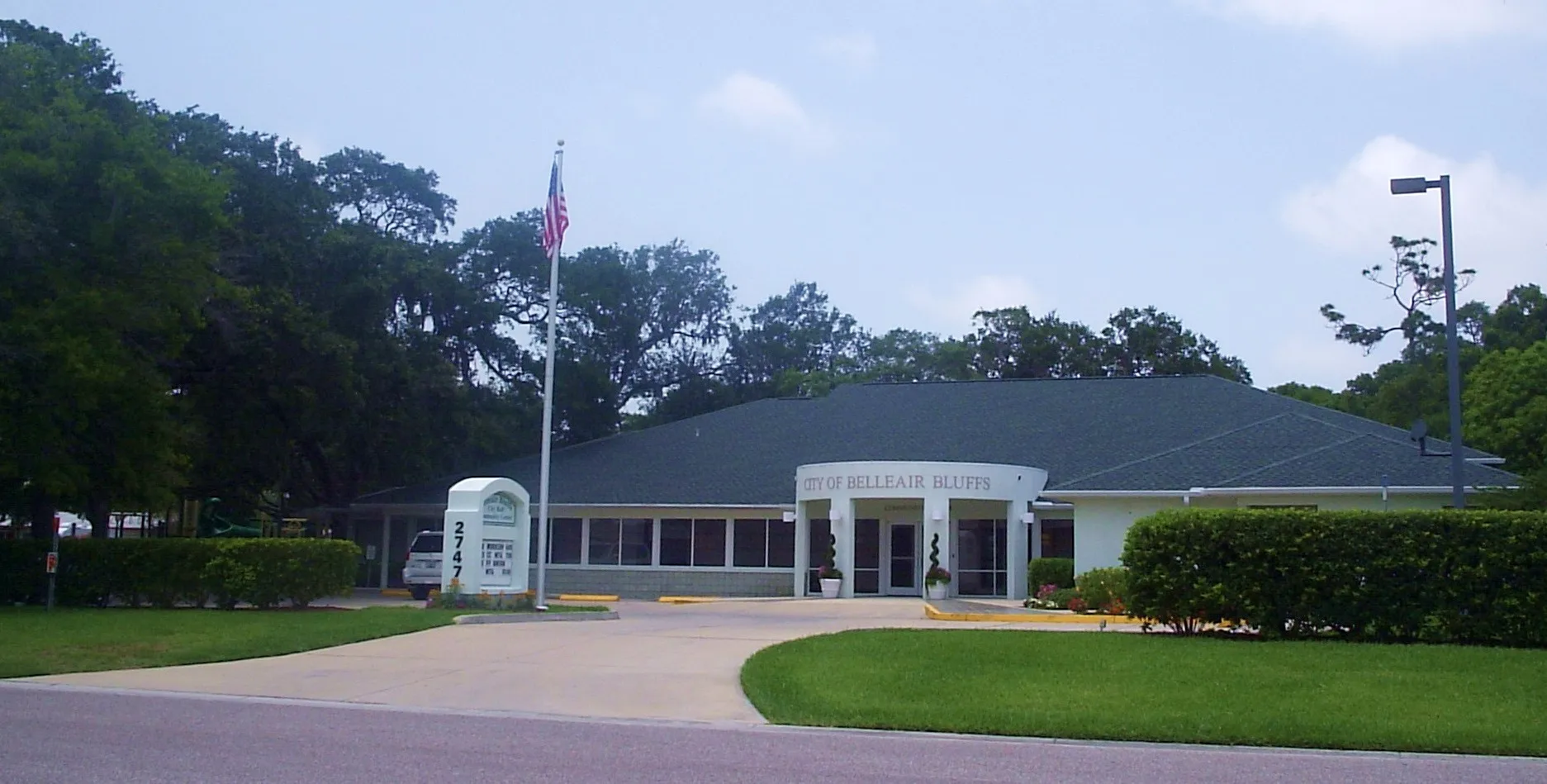 City Hall and Community Center of Belleair Bluffs, Florida, photographed in 2009.