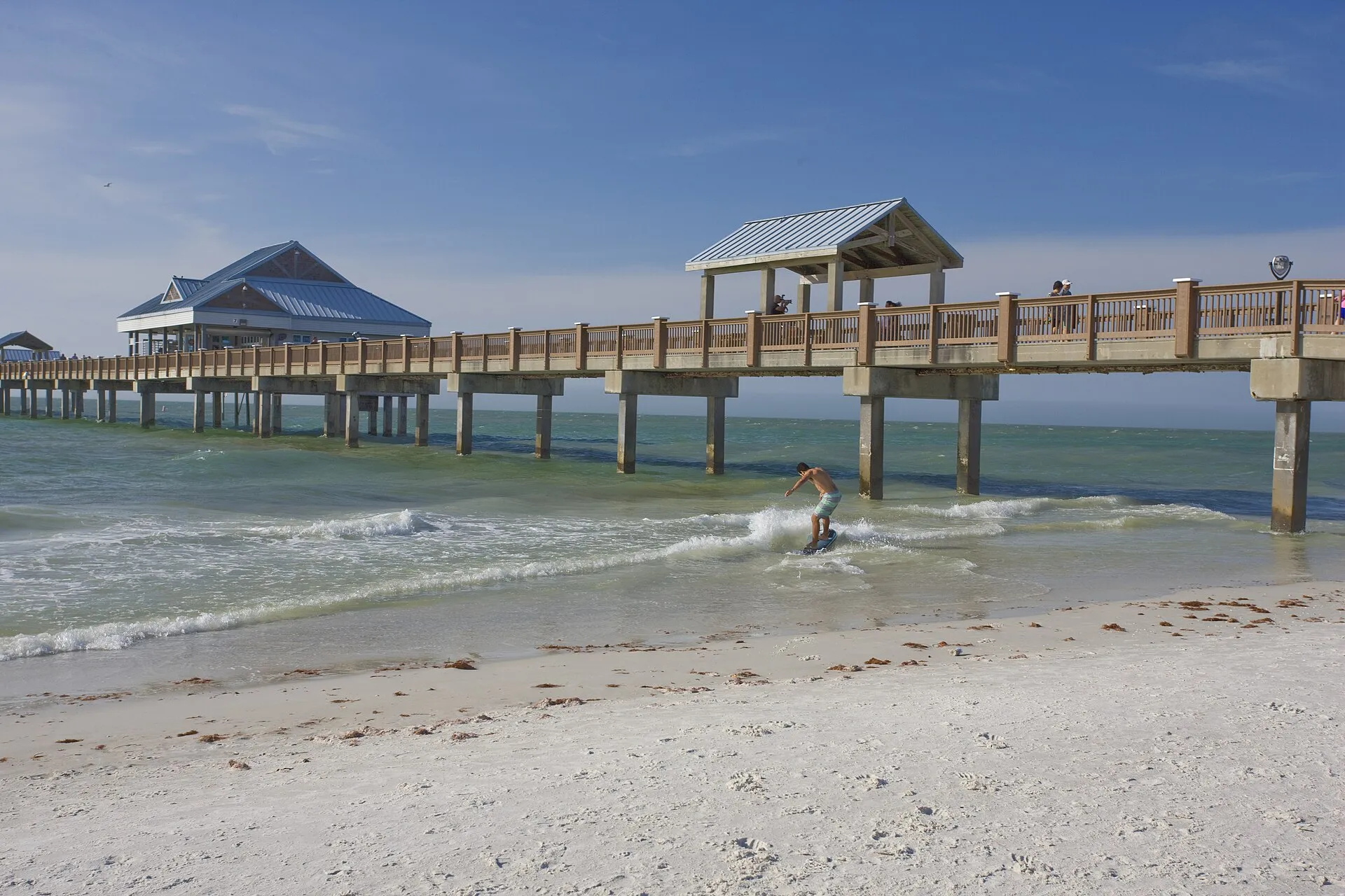 Clearwater Beach includes a resort area and a residential area on the Gulf of Mexico in Pinellas County.